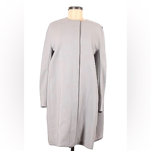 Giorgio Armani Jackets & Blazers - Giorgio Armani Long Collarless Coat in Light Grey Size 12 (IT 48)